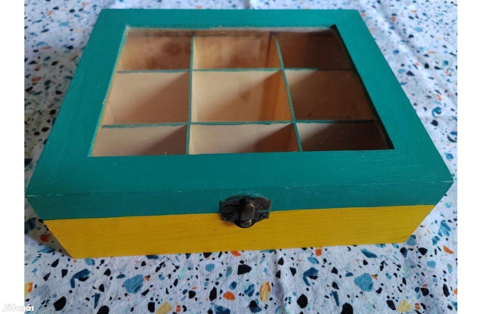 Teafilter tartó doboz 9 fakkos