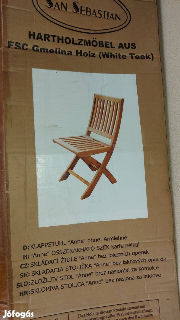 Teak fa szék 2 db