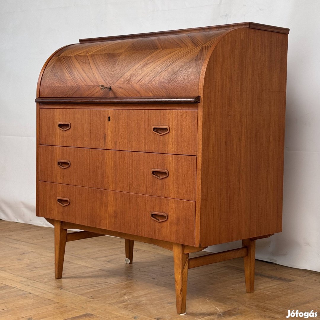 Teak szekreter mid-century íróasztal