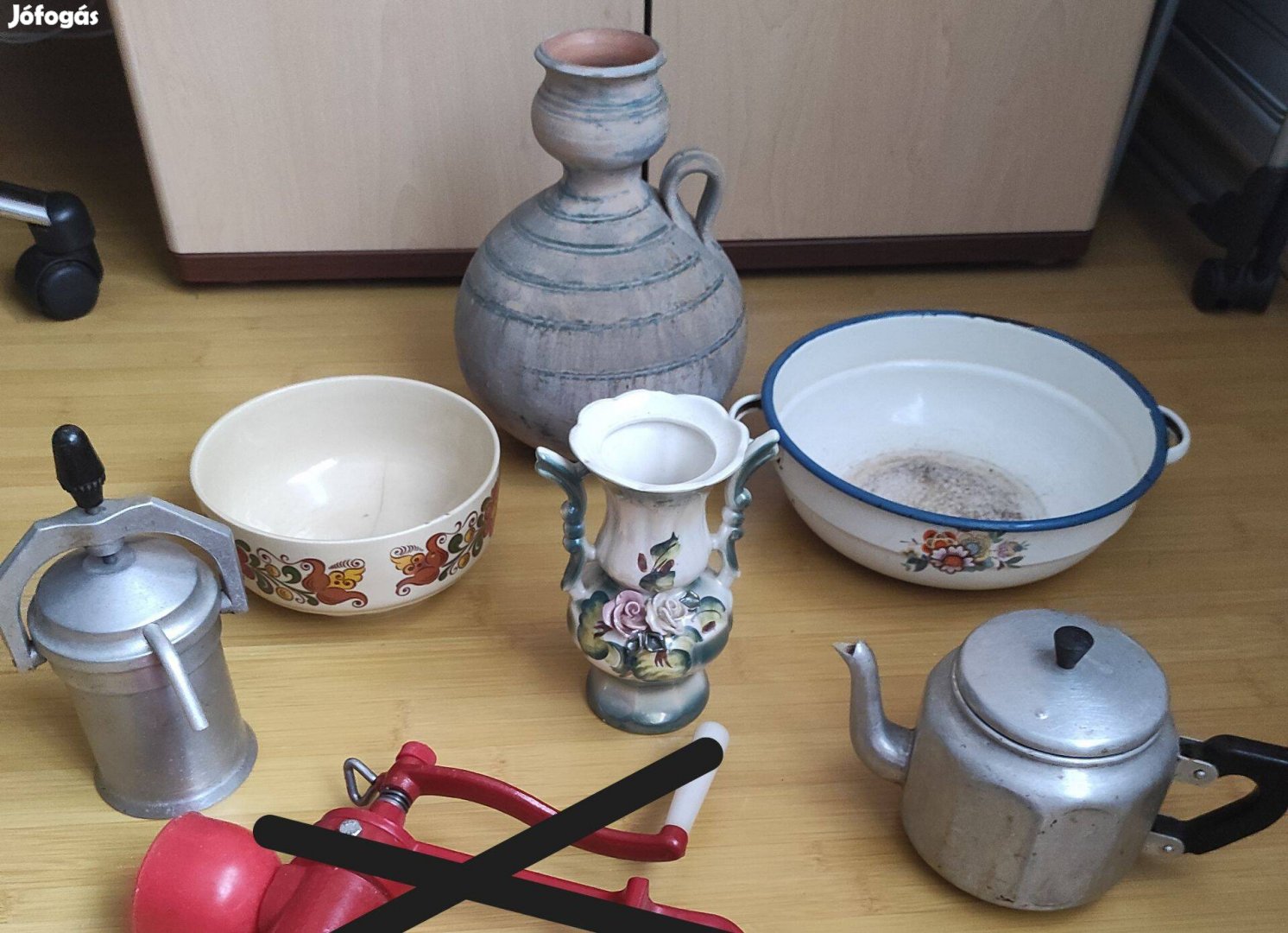 Teakiöntő kávéfőző váza tál