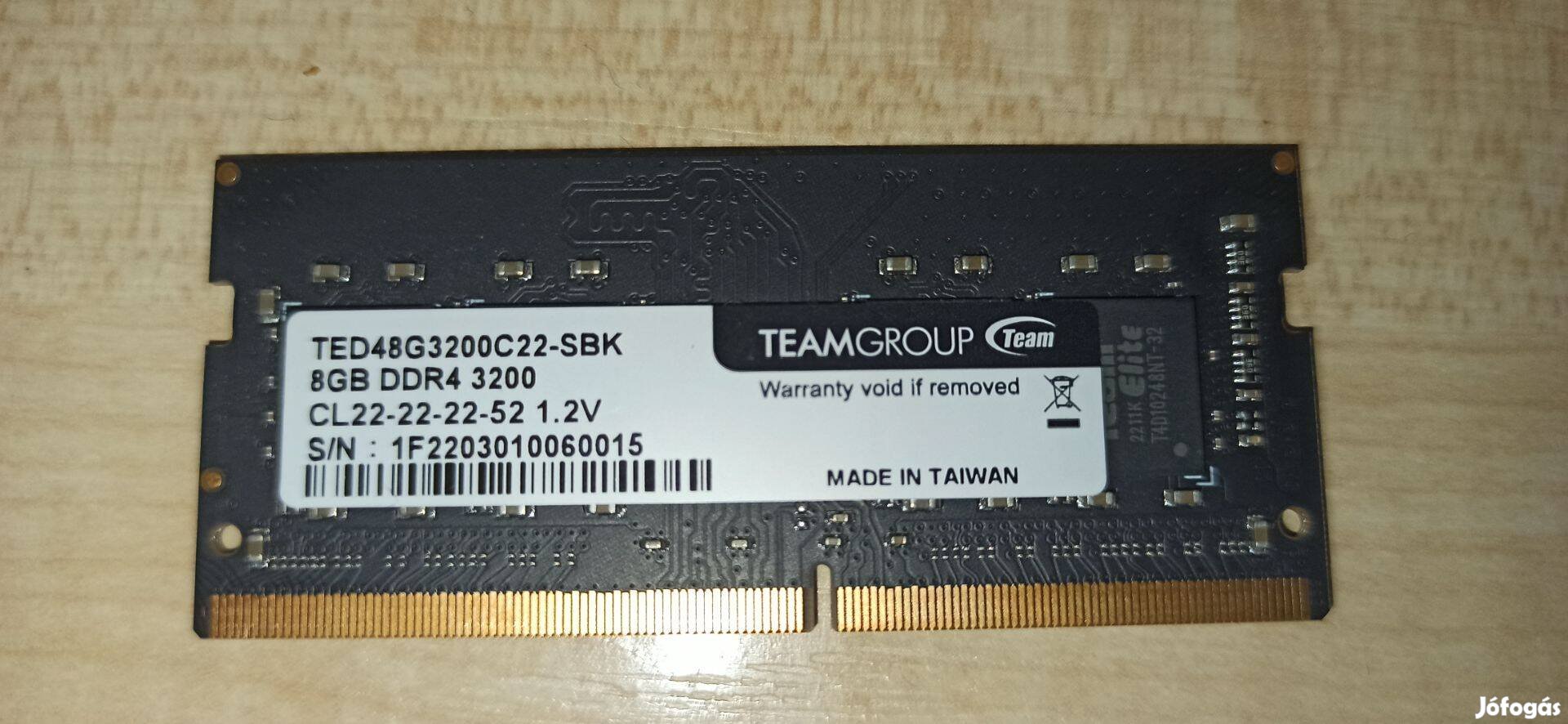 Team Group 8GB DDR4 3200MHz Sodimm TED48G3200C22