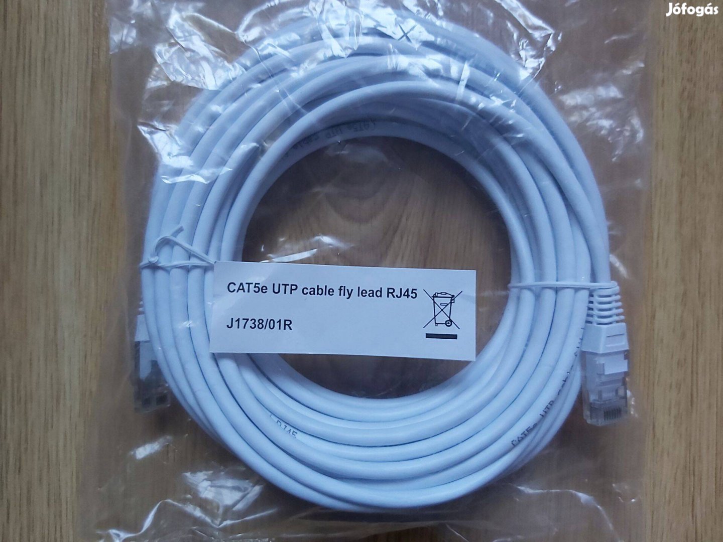 Technetix UTP hálózati patch kábel CAT5e RJ45 fehér 10m