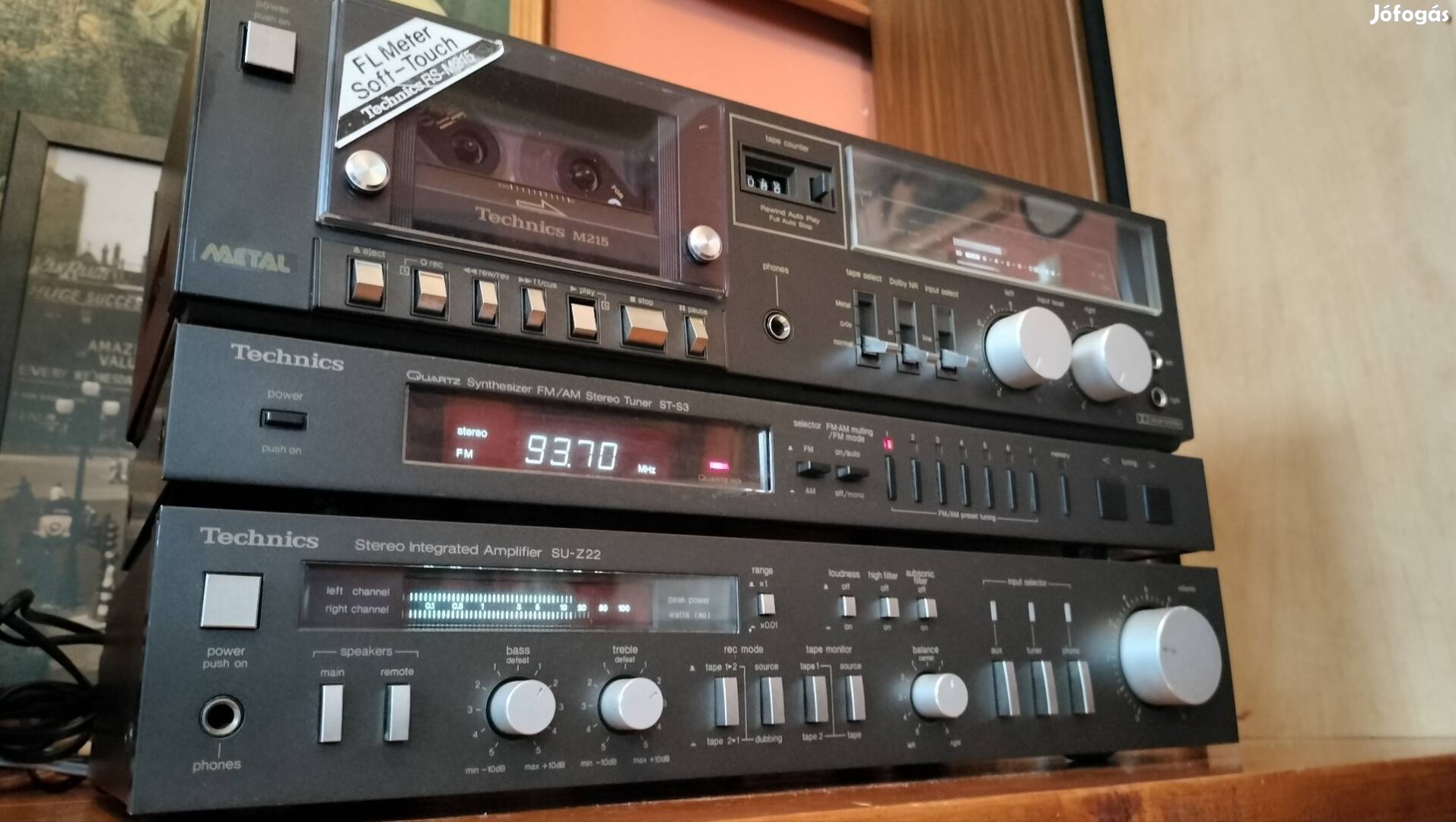 Technics Erősítő -Rádio Tuner Kazettás Deck 3részes 