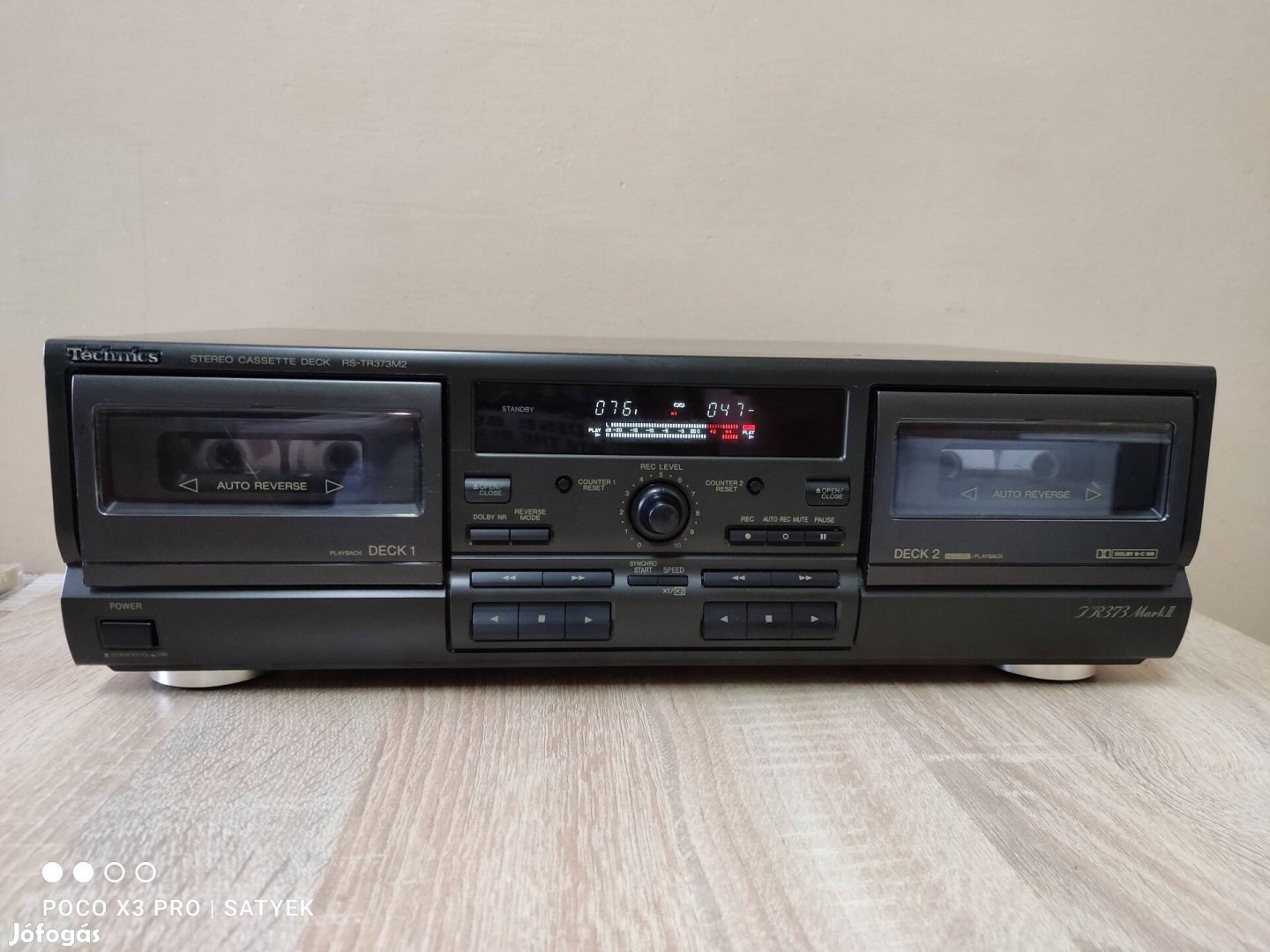 Technics RS-TR373 Mark2 autoreverse hifi magnó deck .