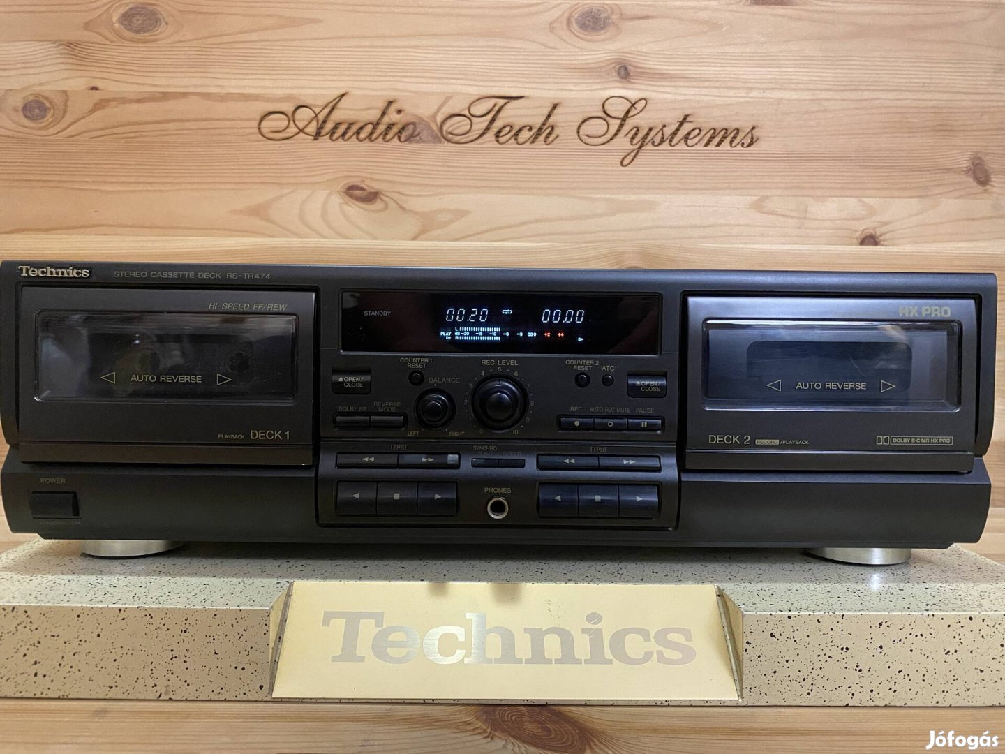 Technics RS-TR474 kétkazettás deck magnó. 