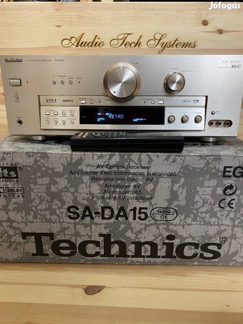 Technics SA-DA15 RDS rádiós 5.1 házimozi erősítő gyari dobozában.