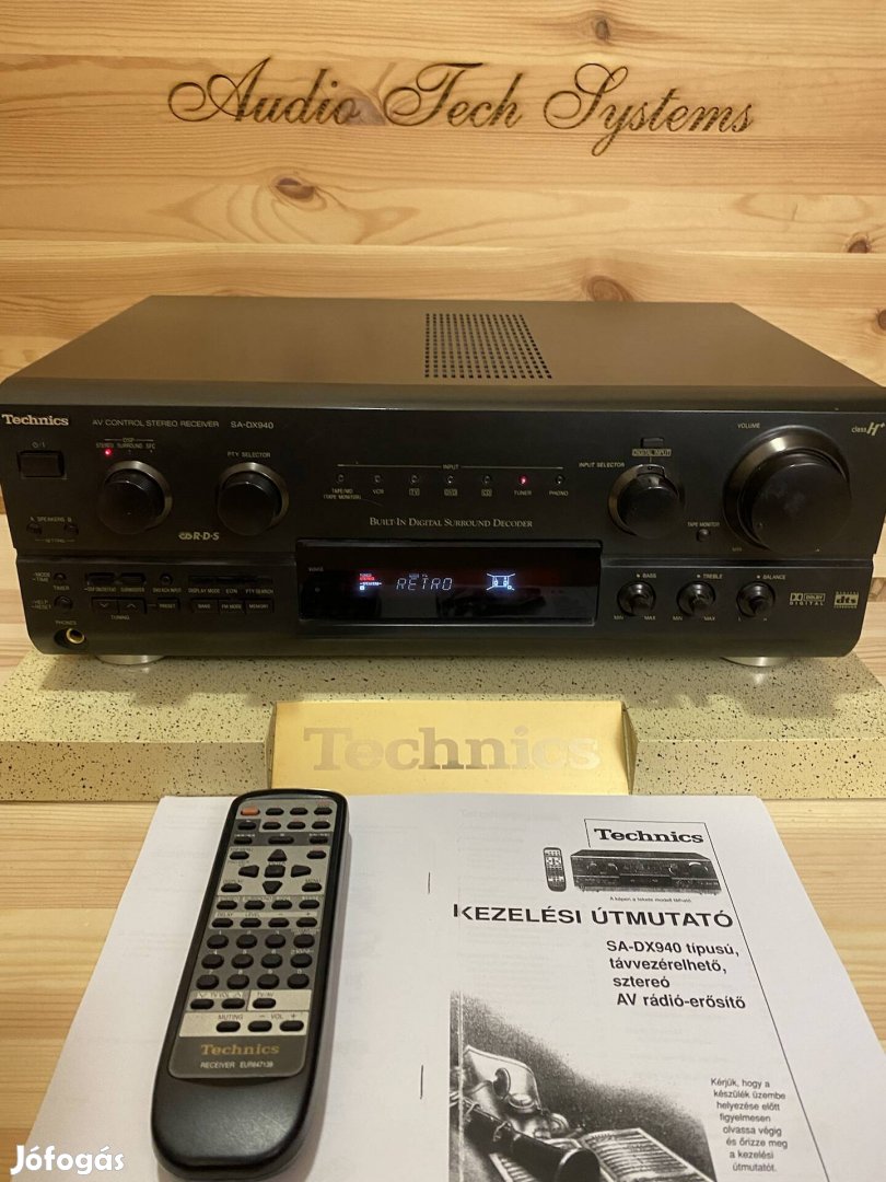 Technics SA-DX940 RDS rádiós 5.1 házimozi erősítő. 