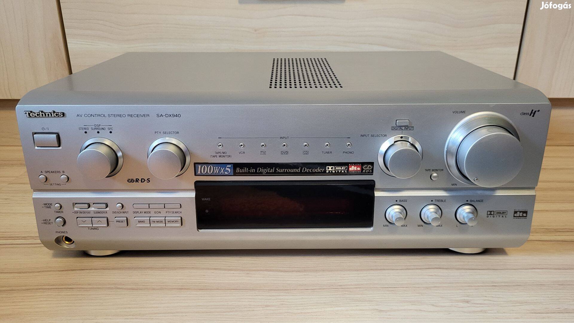 Technics SA-DX940 ezüst színű RDS rádiós 5.1 házimozi erősítő