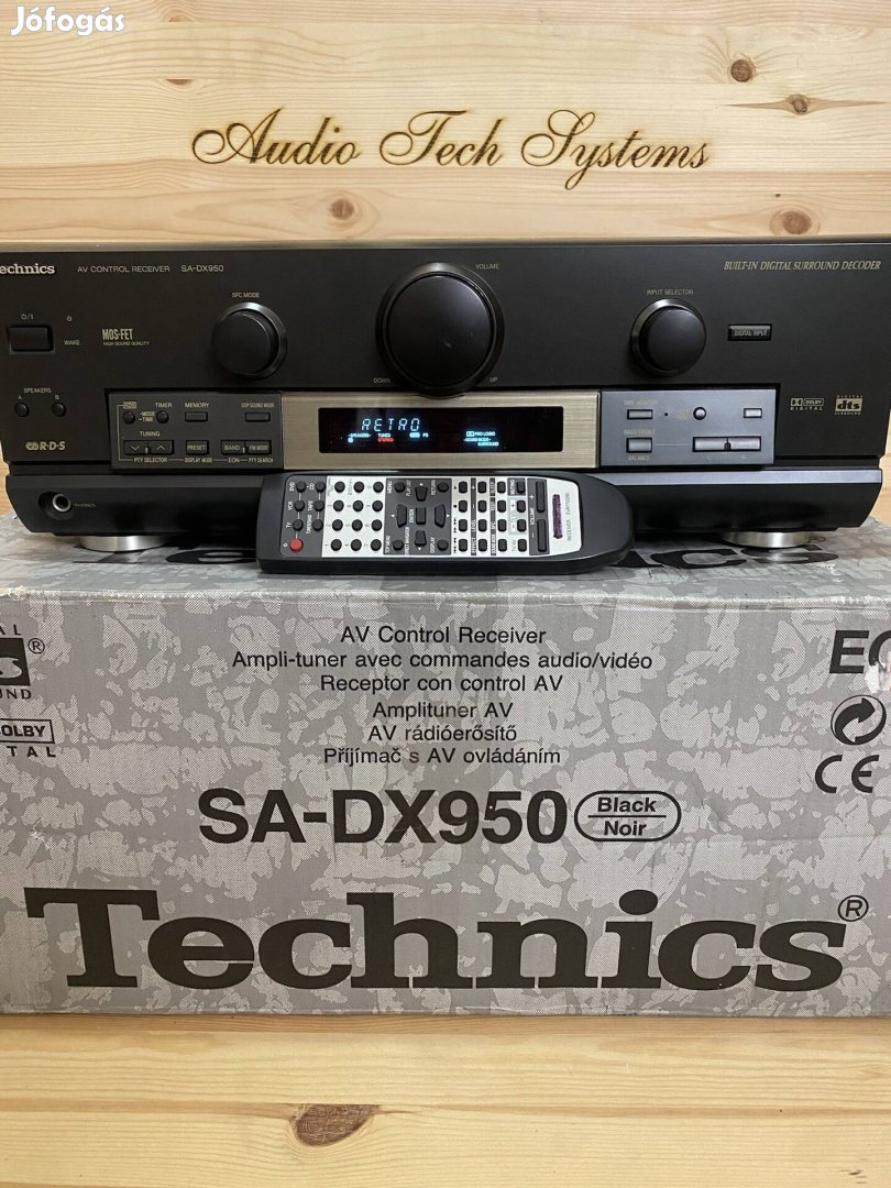 Technics SA-DX950 RDS radiós 5.1 házimozi erősítő eredeti dobozában. 