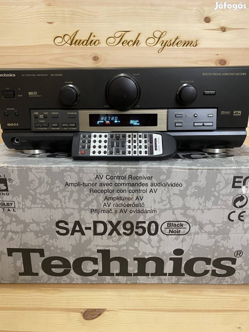 Technics SA-DX950 gyári dobozos RDS funkciós 5.1 házimozi erősítő