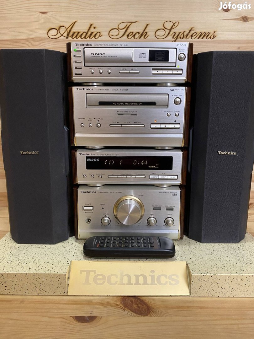 Technics SC-HD81 5 lemezes cd-s micro hifi torony