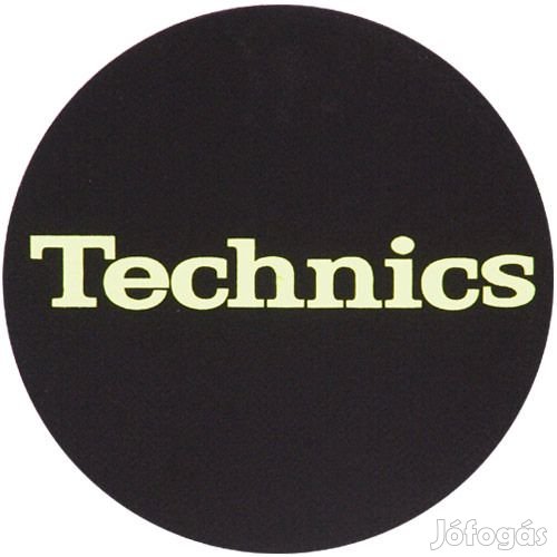 Technics Slipmats Logo Yellow Glow