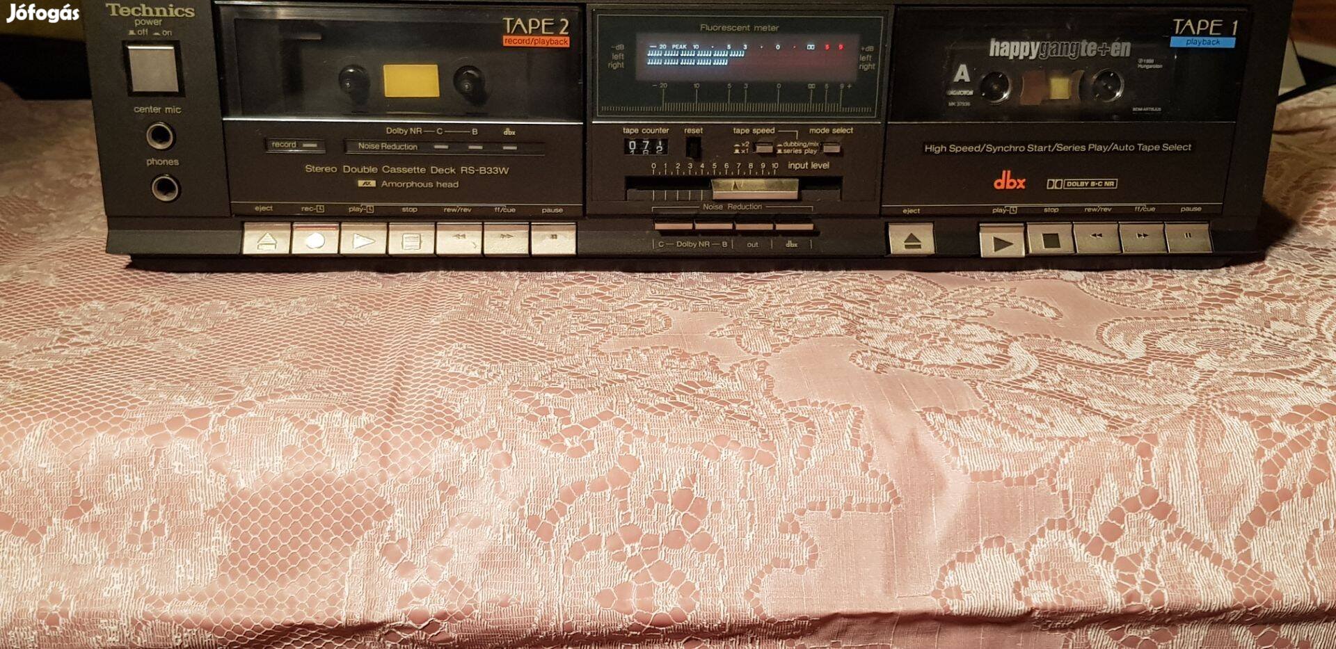 Technics duplakazettás hifi magnó deck, Made in Japan