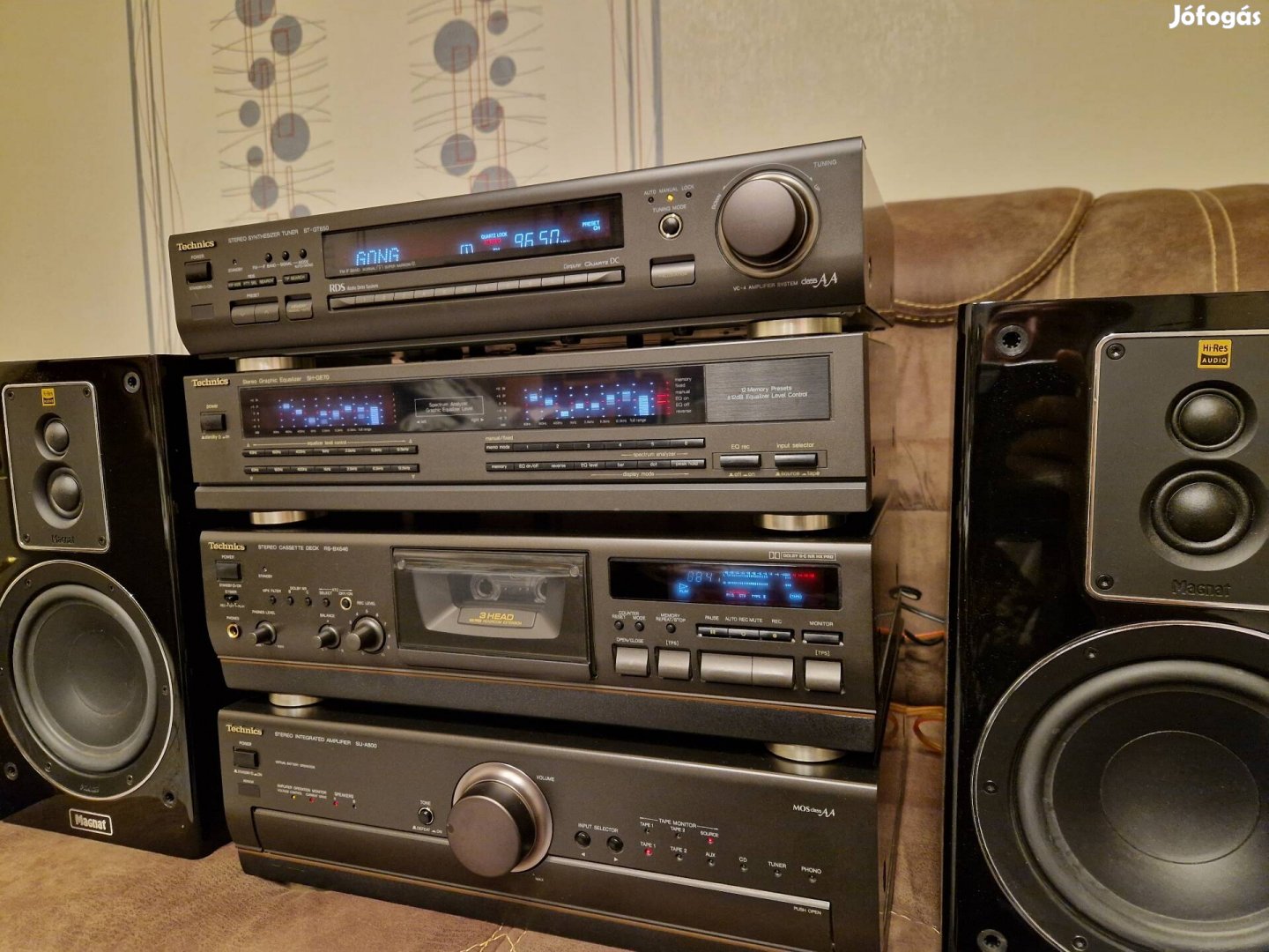 Technics erősítő deck eq rádió 