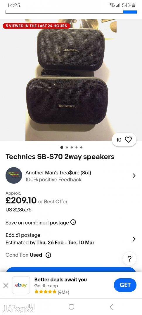 Technics sb S 70 hangfalpár