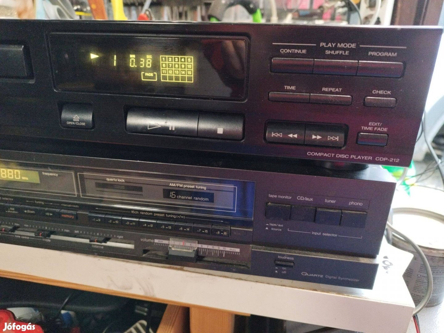 Technics stereo SA-190 erősítő és Sony cd lejátszó cdp-212