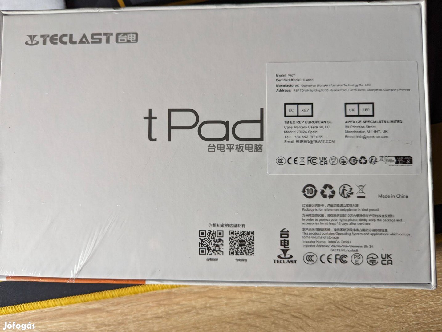 Teclast P80T 4/64 GB tablet új!