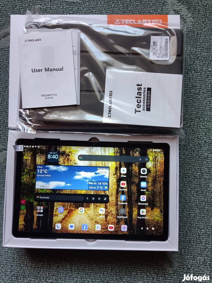 Teclast T50pro,4G,dual sim,MTK helio 99,11",8/265GB eladó!