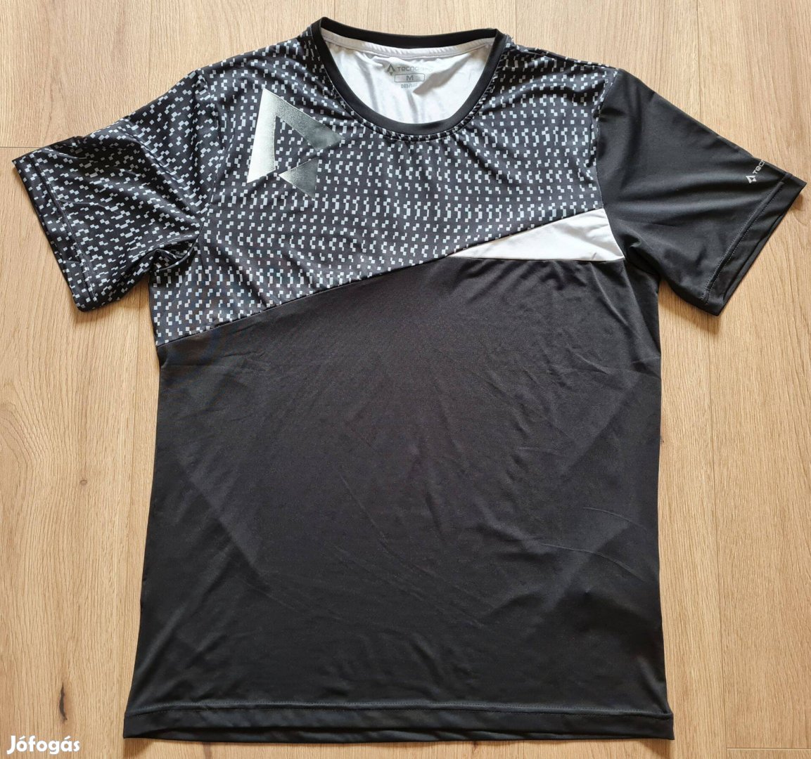 Tecnopro Dry Plus férfi rövidujjú futómez póló szürke fekete fehér M