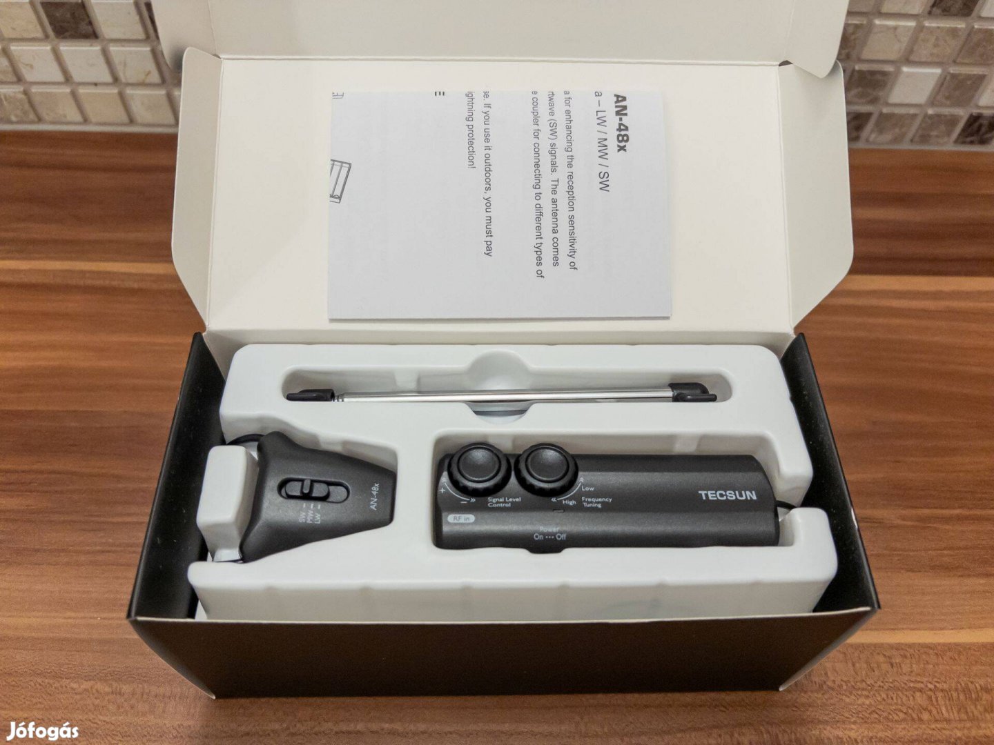 Tecsun AN-48x aktív keretantenna KHRHHH műsorvevőkhöz