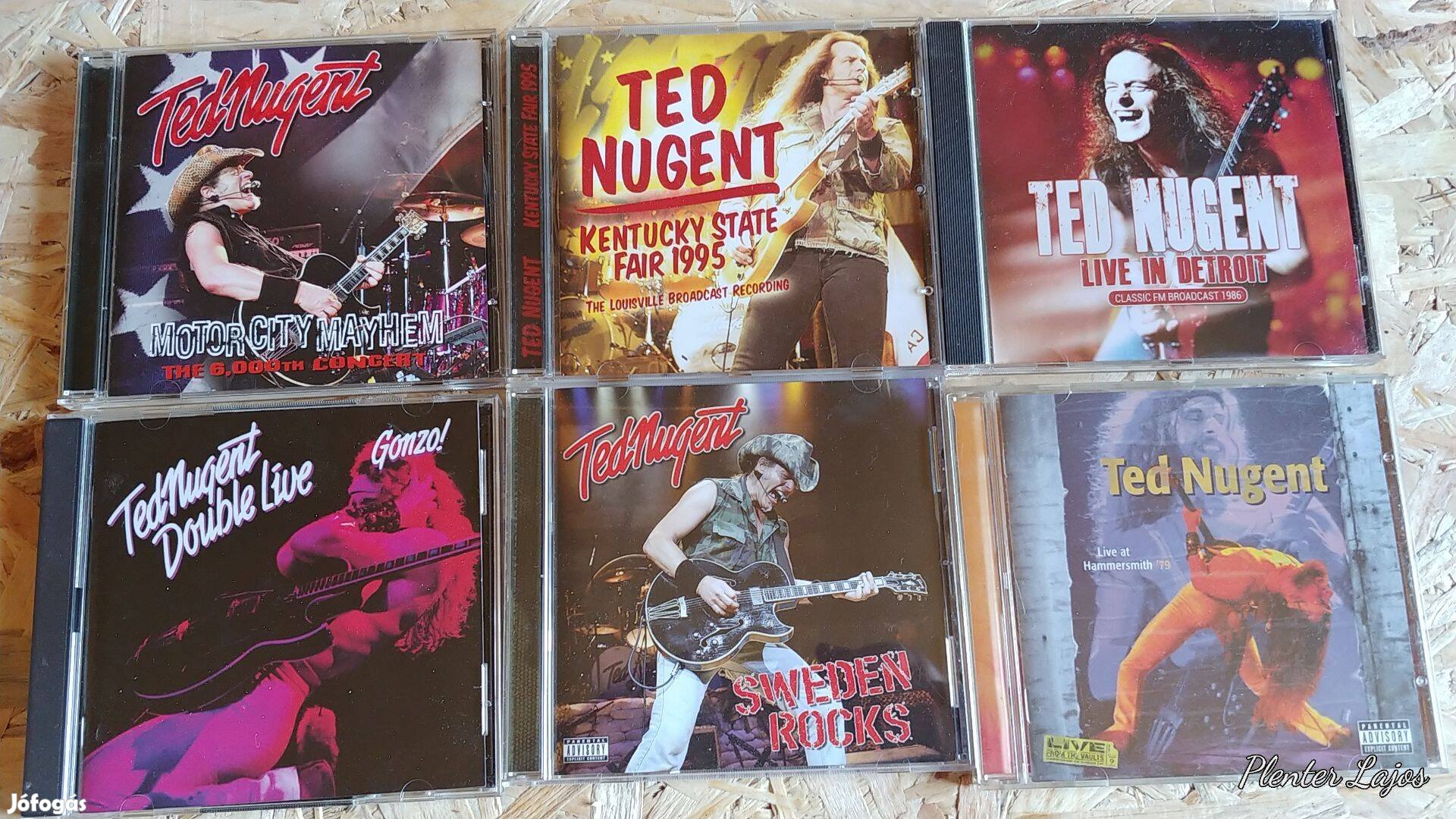 Ted Nugent koncertalbumok, cd, dvd, blu-ray lemezen