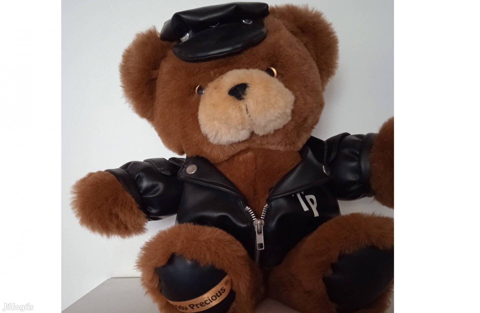 Teddy Bear motoros, bőr ruhában . - gyűjtőknek-