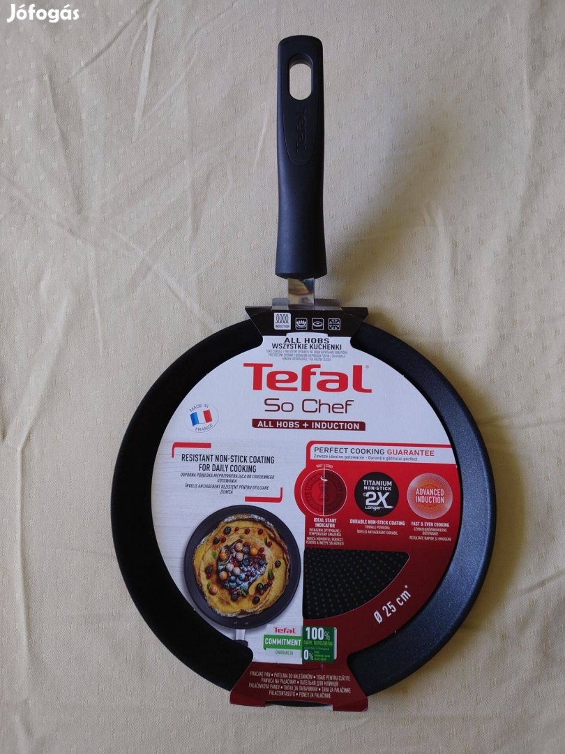 Tefal So Chef Black Palacsintasütő, 25 cm, 2x titánium tapadásmentes