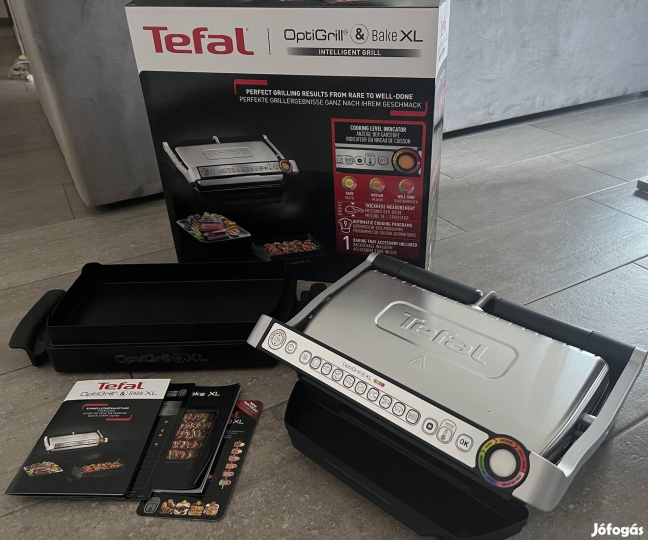 Tefal kontaktgrill optigrill xl sütőtálcával új!!!