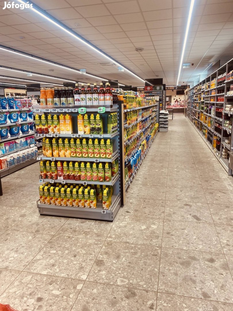 Tegometall Új fali polc gondola polcok üzletberendezés 