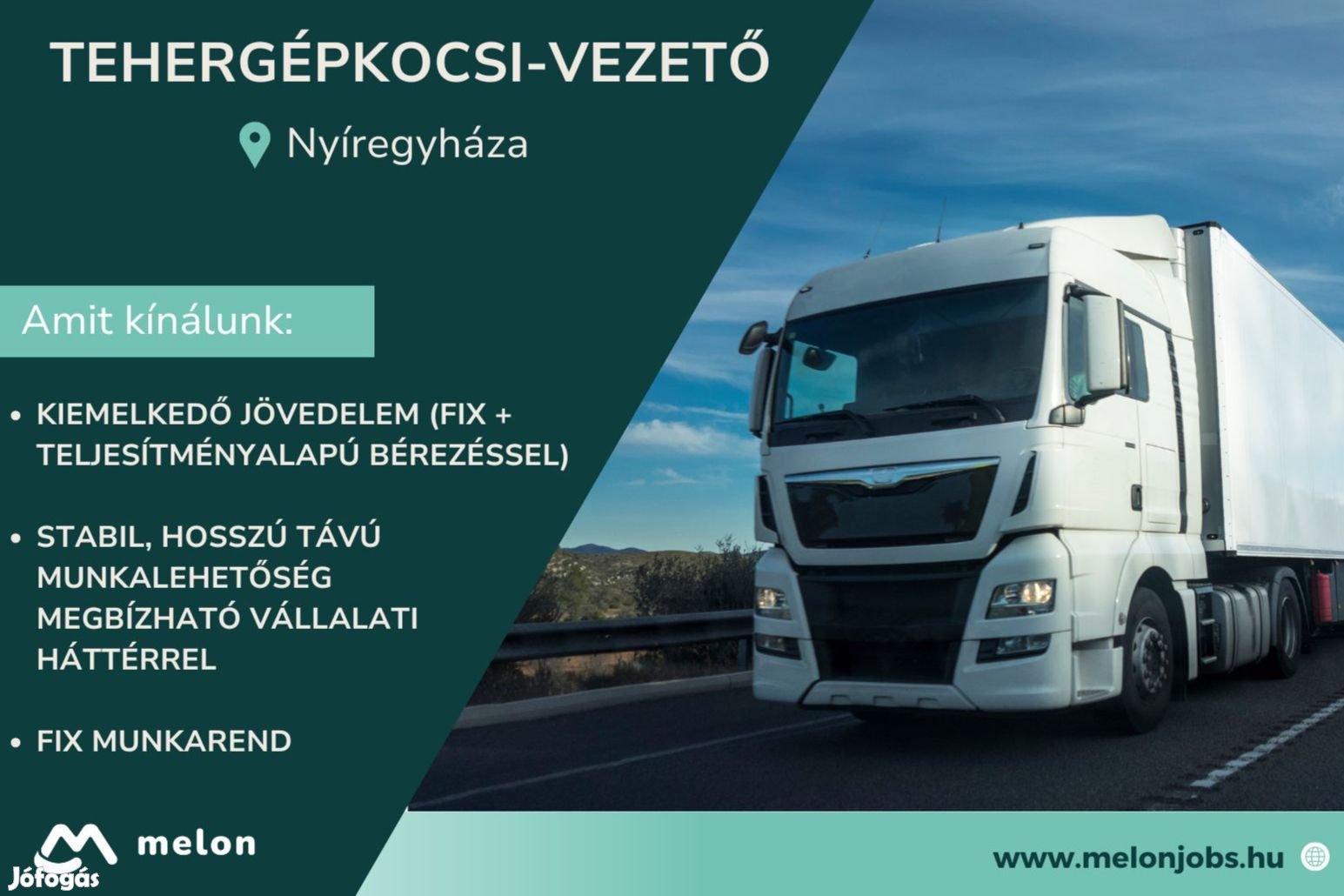 Tehergépkocsi-vezető éjszakai/nappali