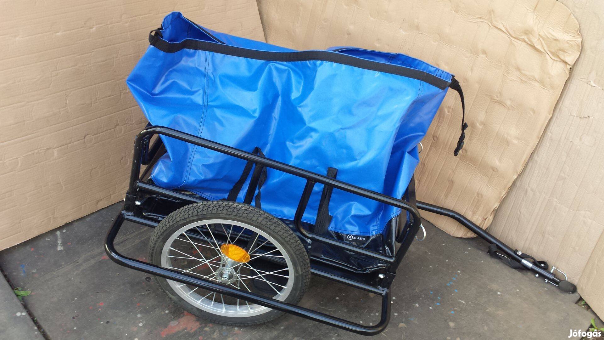 Teherszállító kerékpár bicikli utánfutó Klarfit szállítótáska -val új