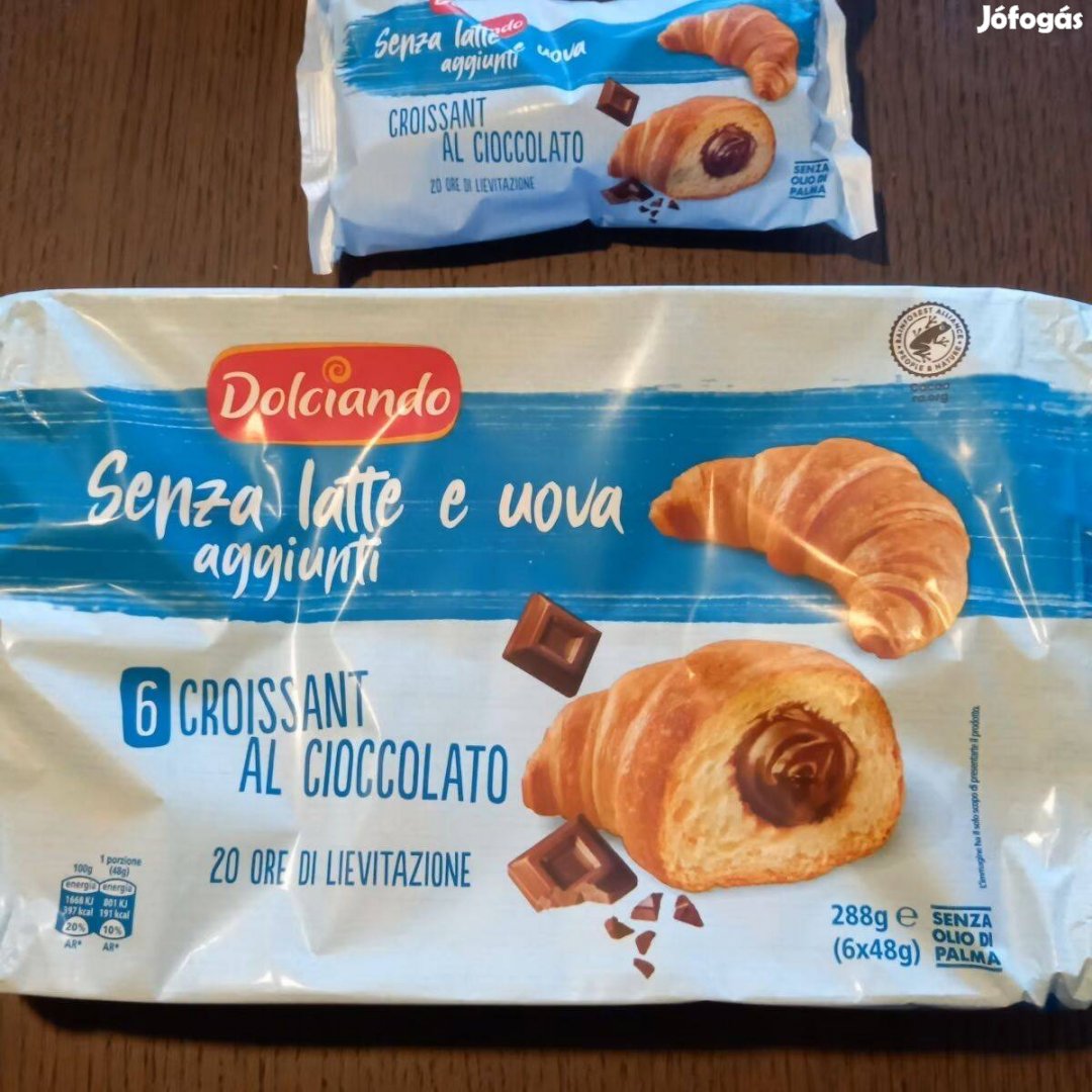 Tej és Tojásmentes Friss Csokis Eredeti Olasz Croissant