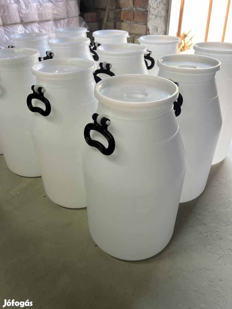 Tejes kanna, tejeskanna, műanyag, kanna, hordó, 25L