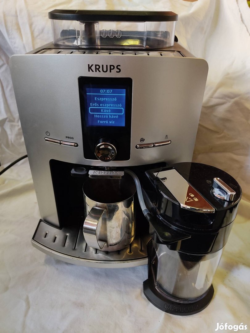 Tejtartályos Krups Ea cappuccino full automata kávéfőző