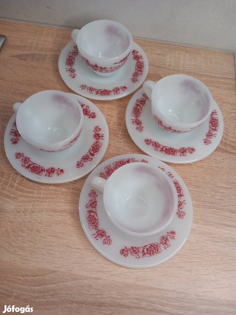 Tejüveg kávés szett 8db eladó