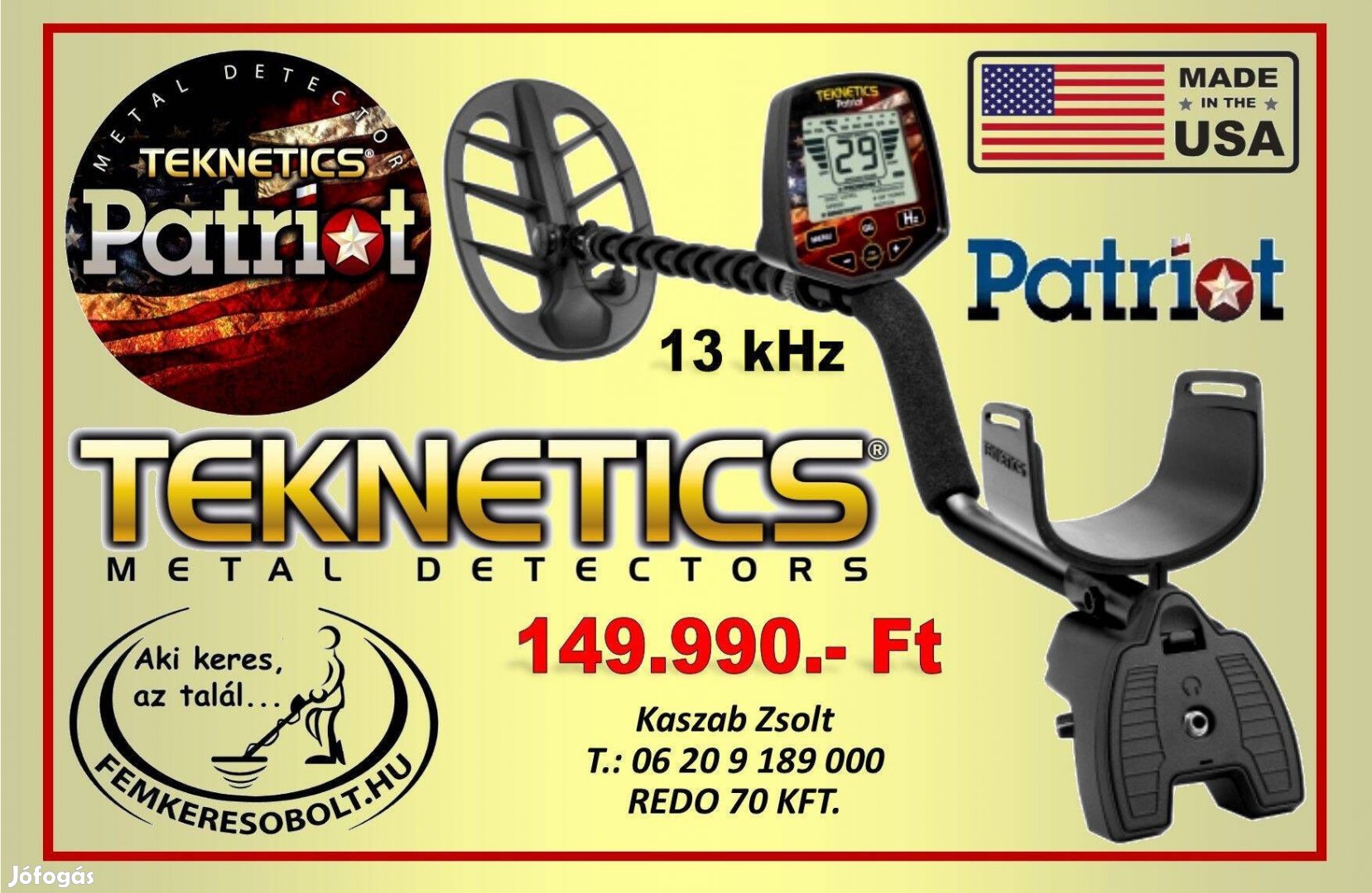 Teknetics Patriot új fémkereső fémdetektor