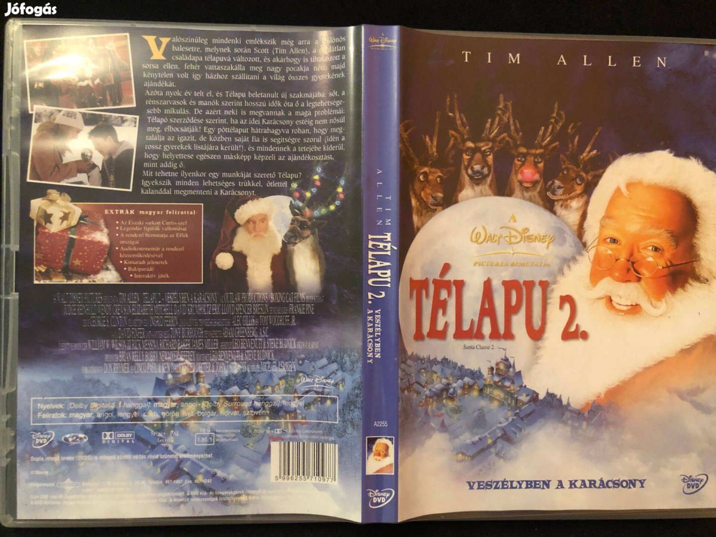Télapu 2. DVD Veszélyben a karácsony (karcmentes, Tim Allen)