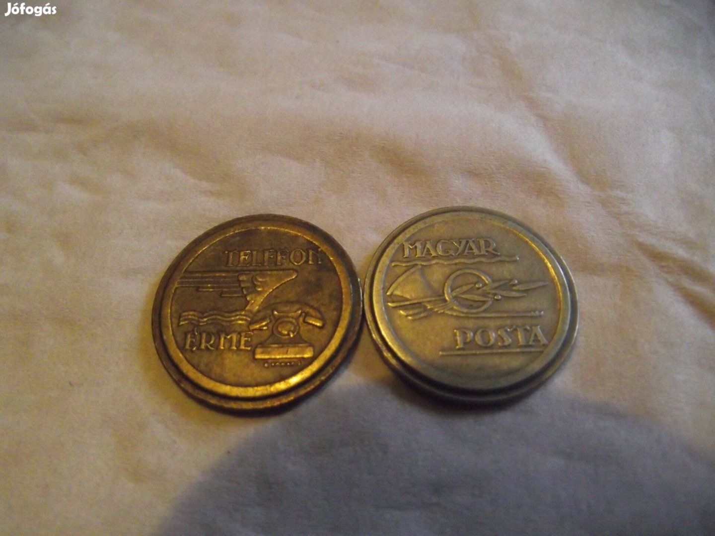 Telefon érme Magyar posta retro 2 db