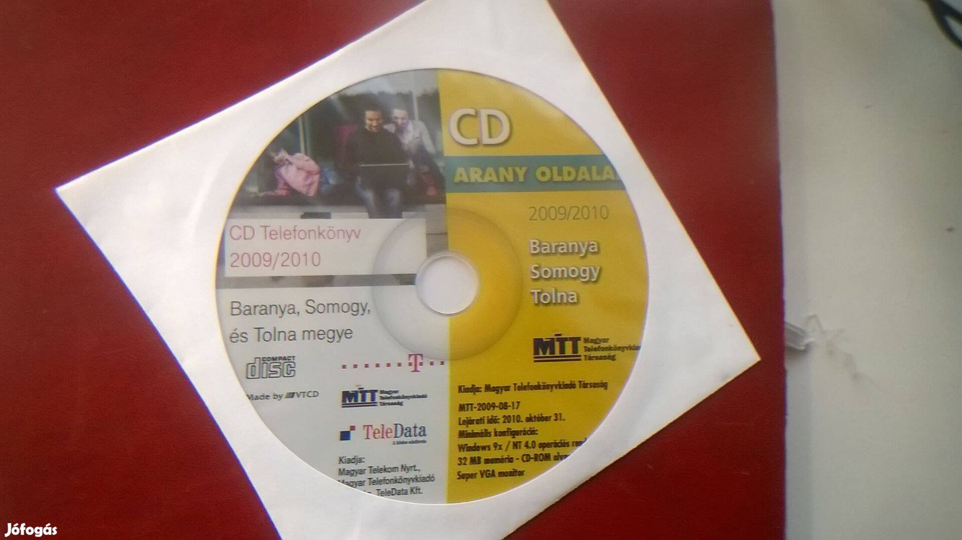 Telefonkönyv & A.O. CD , Baranya , Somogy , Tolna , 2009-2010