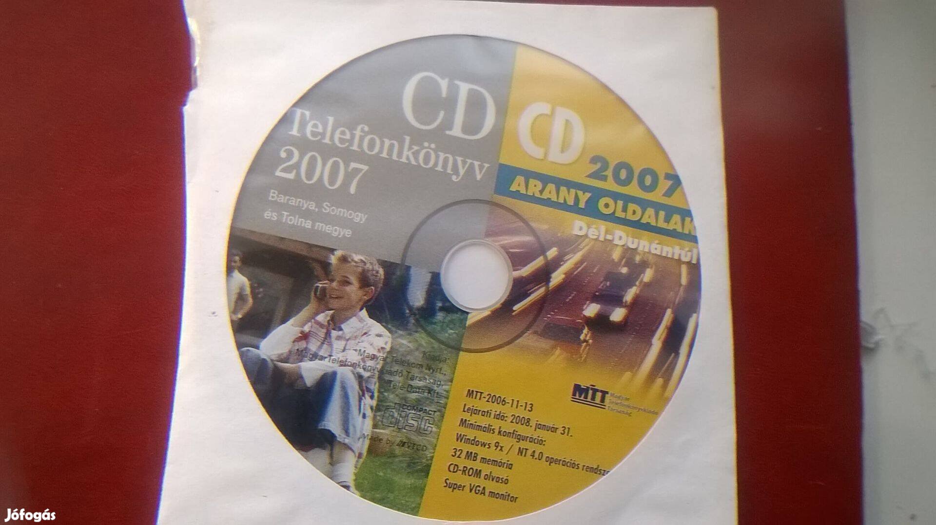 Telefonkönyv Arany Oldalak CD , Dél-Dunántúl 2007