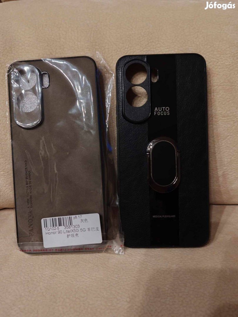 Telefontok, Honor 90 Lite telefonhoz, bőrhatású, lencsevédős