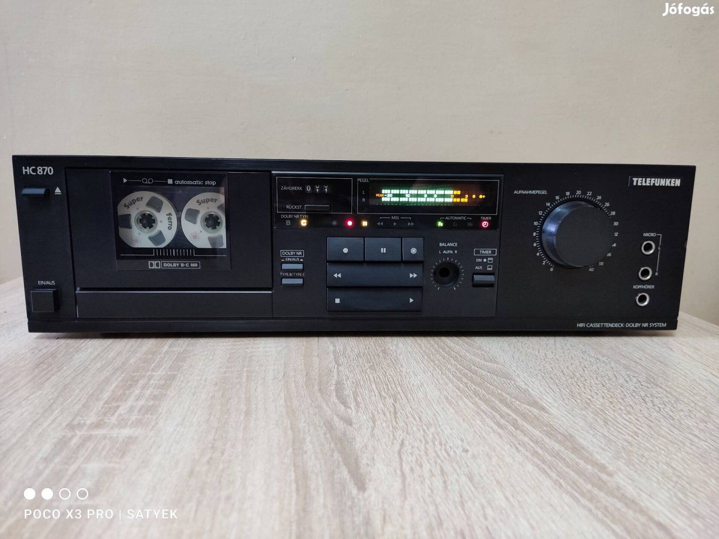 Telefunken HC-870 típusú hifi magnó deck