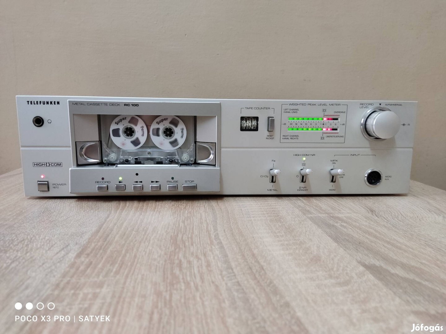 Telefunken RC-100 típusú hifi magnó deck