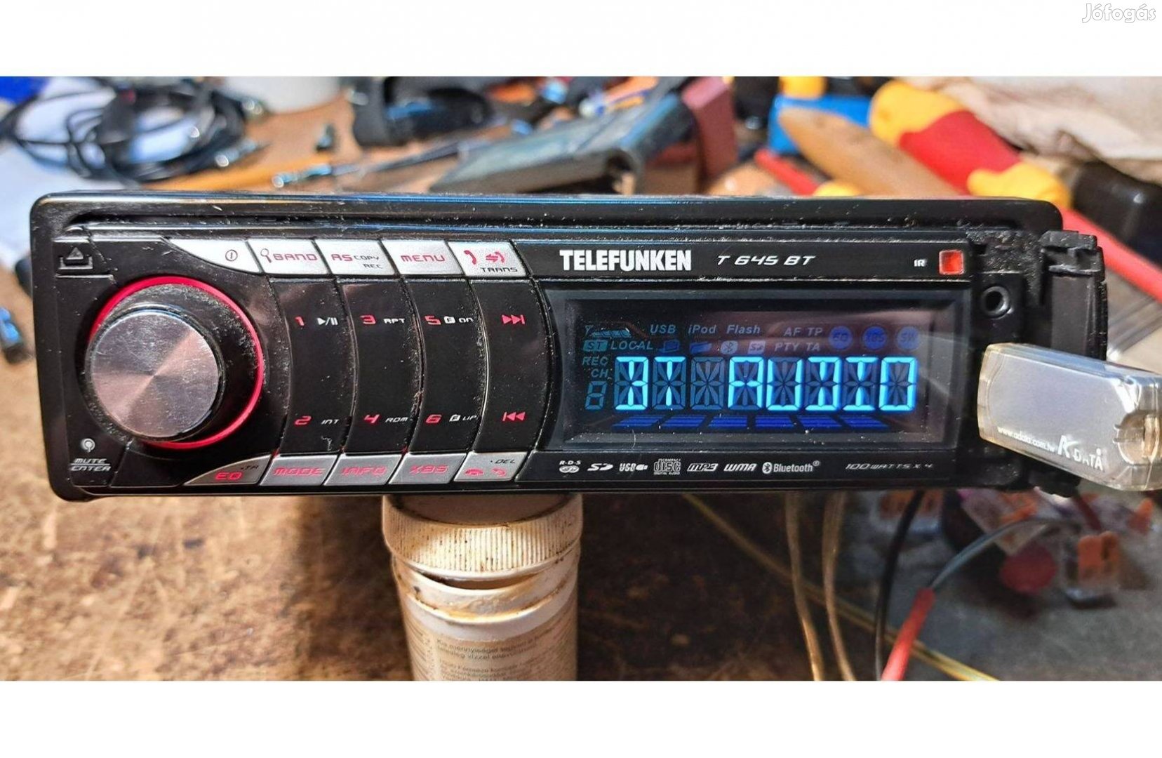 Telefunken T645BT, bluetooth,CD, USB, AUX autórádió