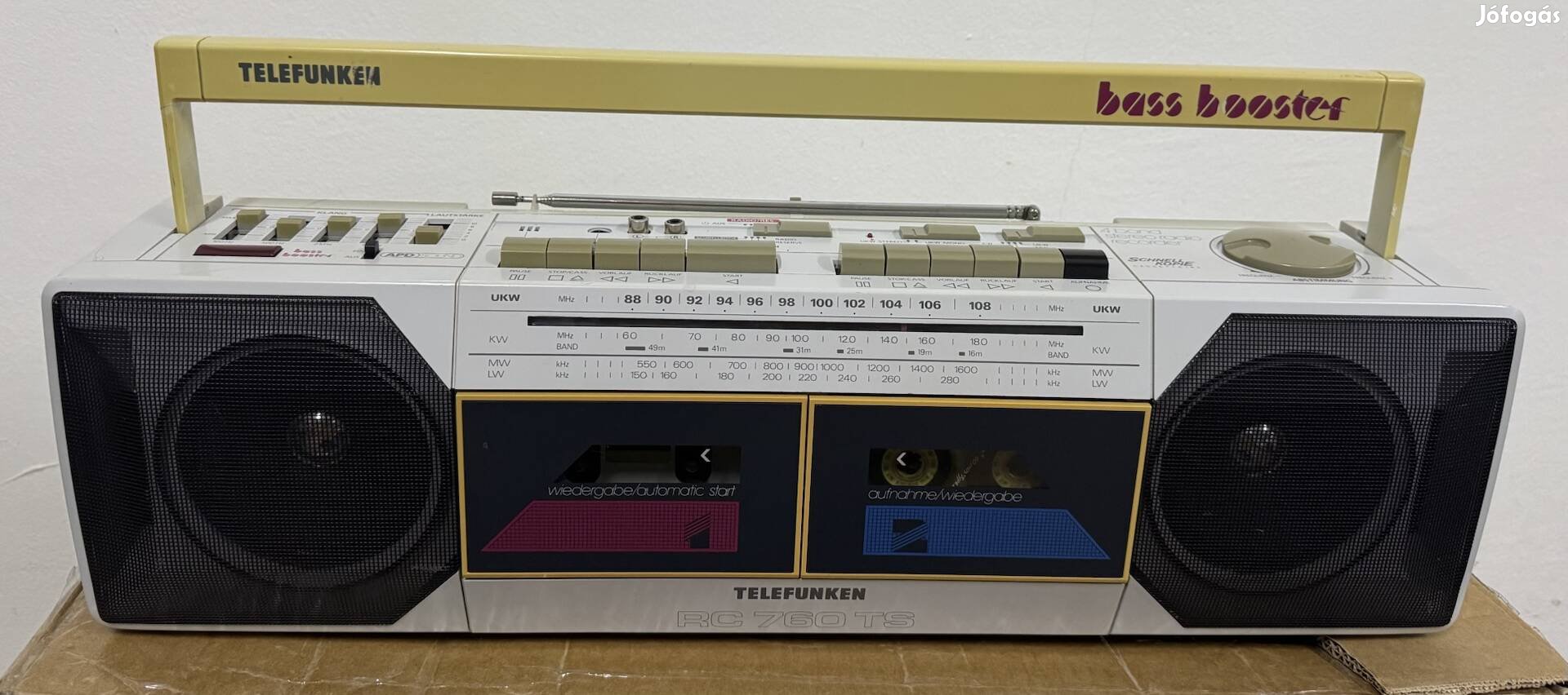 Telefunken kazettás magnó boombox hifi