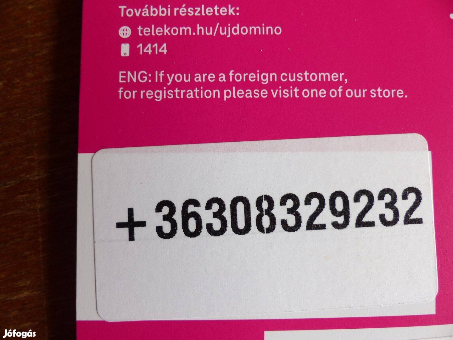 Telekom Domino sim jó hívószámmal új bontatlan