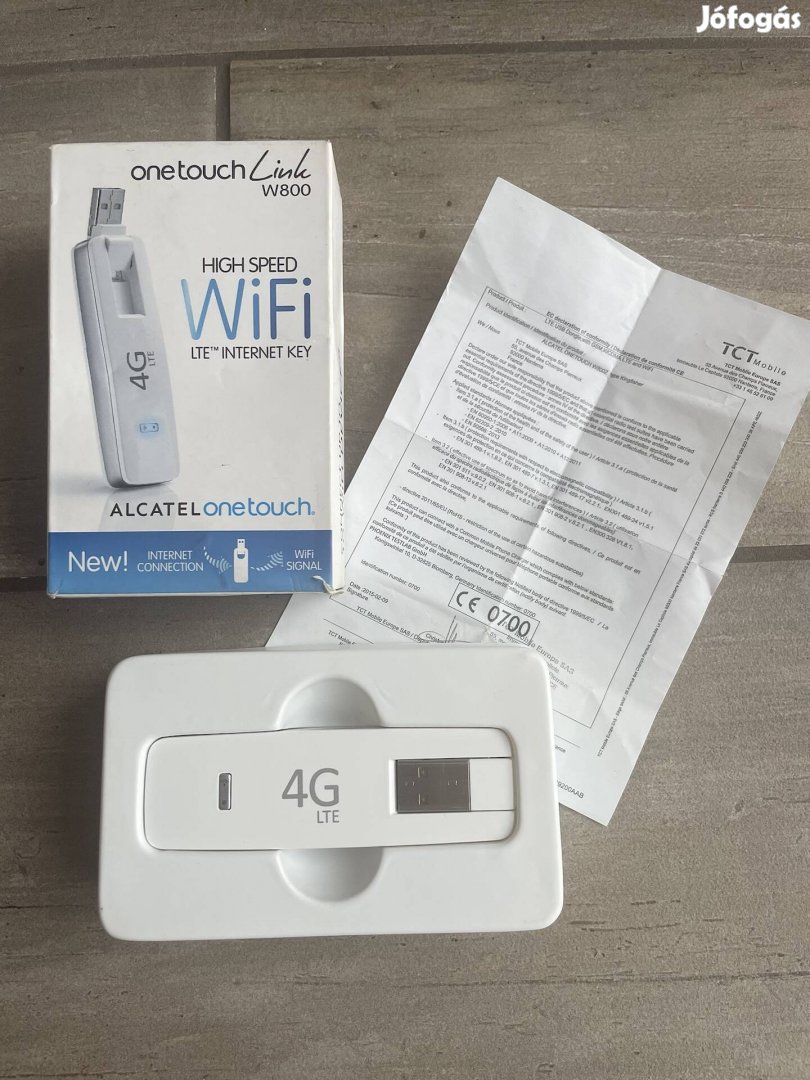 Telekom függő Alcatel W800 4G LTe sim kártyás USB wifi router 