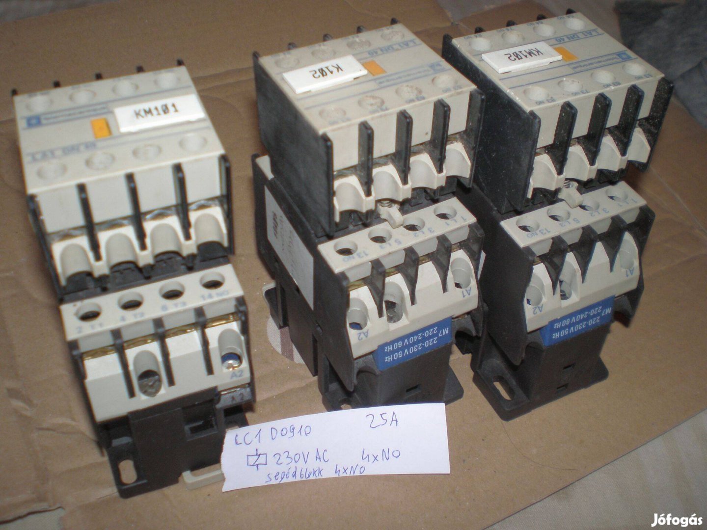Telemecanique mágneskapcsolók 380V-400V, 10A, 25A, 230V, 110V, 24V