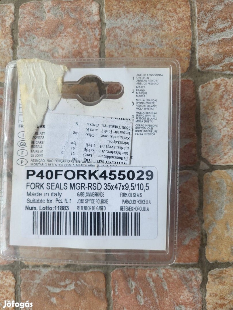 Teleszkóp szimering pár 35x47x9,5/10,5 Minőségi kivitel, Új!