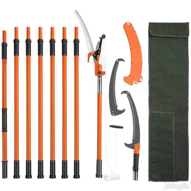 Teleszkópos ágvágó fűrész, metszőolló 224-824 cm,